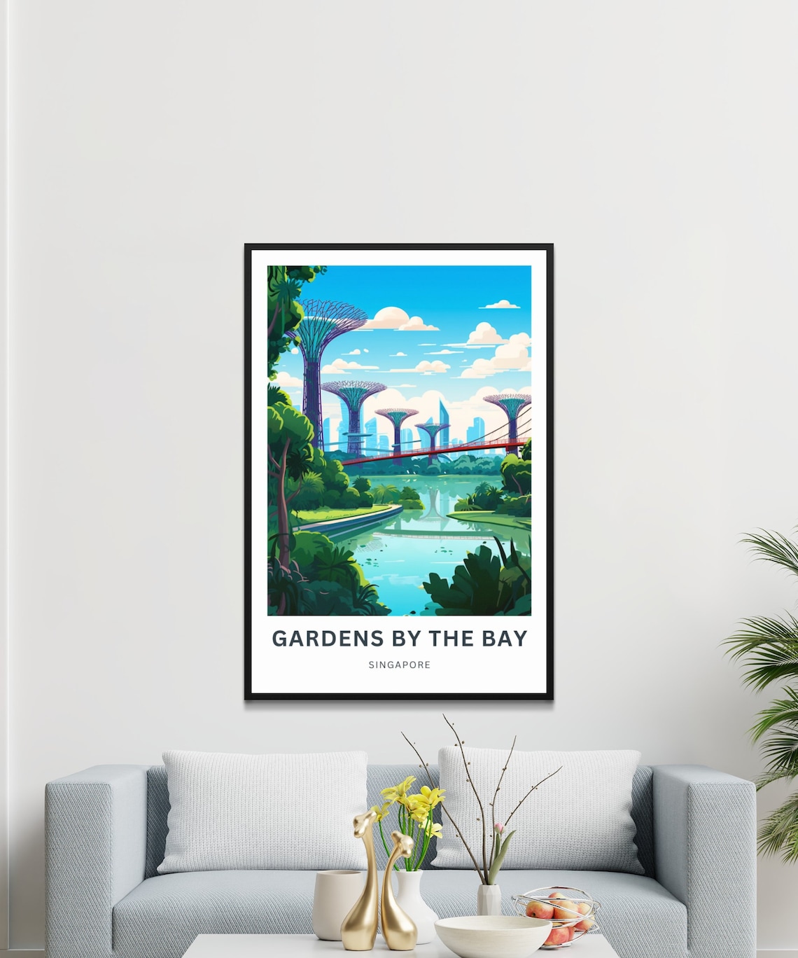 Gardens by the Bay Singapore Supertree Grove Skyline Travel Poster - Image 3