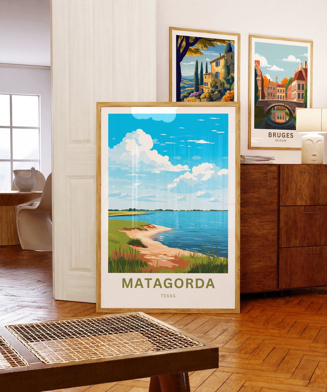 Matagorda Texas Gulf Coastline Sandy Shoreline Travel Poster - Image 5