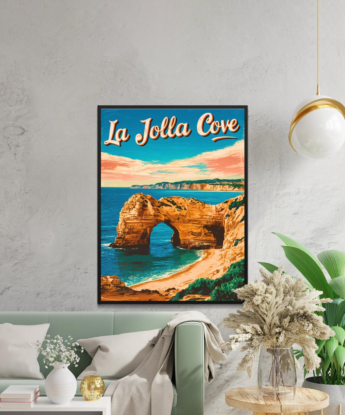 La Jolla Cove California Sea Arch Rock Formation Ocean Travel Poster - Image 3