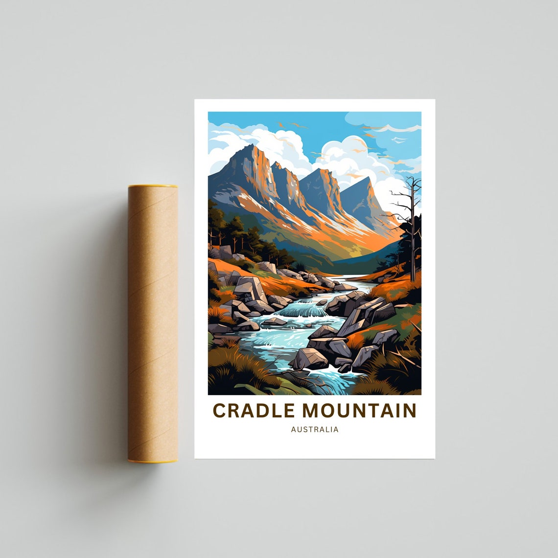 Cradle Mountain Australia Personalized Alpine River Valley Poster - Image 4