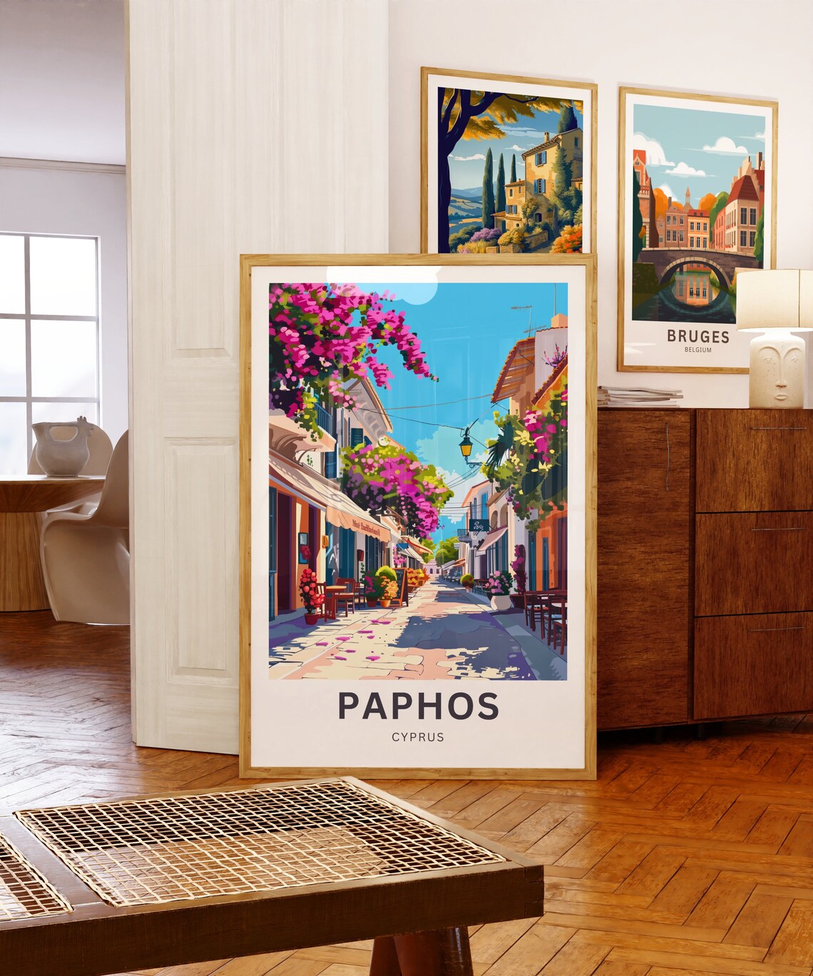 Paphos Travel Poster, Cyprus Wall Art Print - Image 5