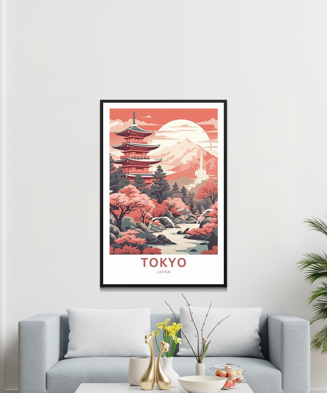 Tokyo Japan Pagoda Blossom Mount Fuji Personalized Travel Poster - Image 4