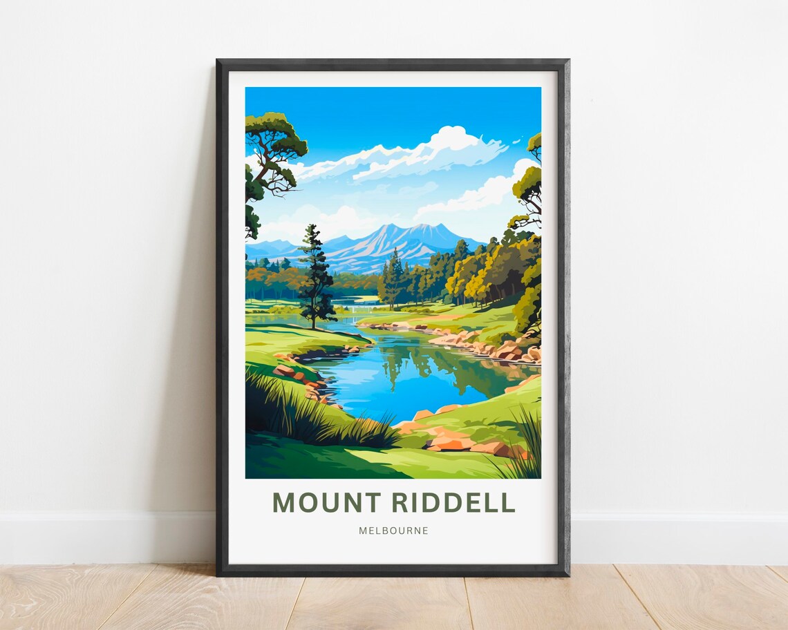 Mount Riddell Melbourne River Valley Pine Forest Travel Poster