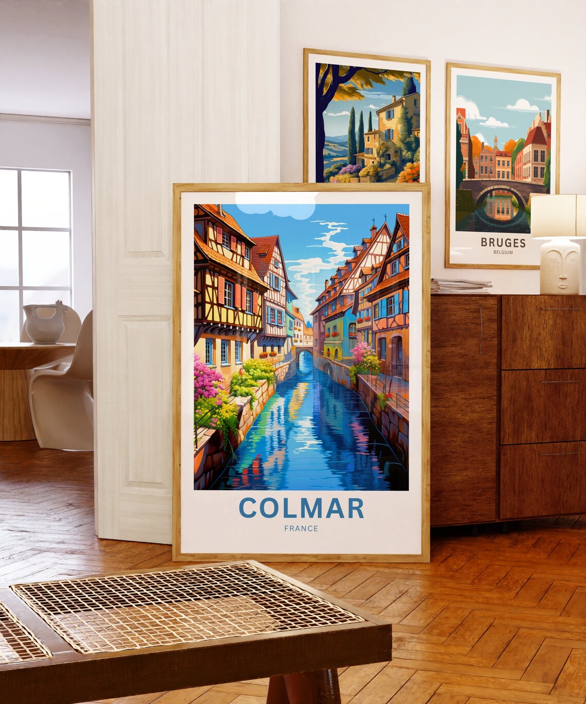 Colmar France Alsace Canal Half Timbered Houses Travel Poster - Image 5
