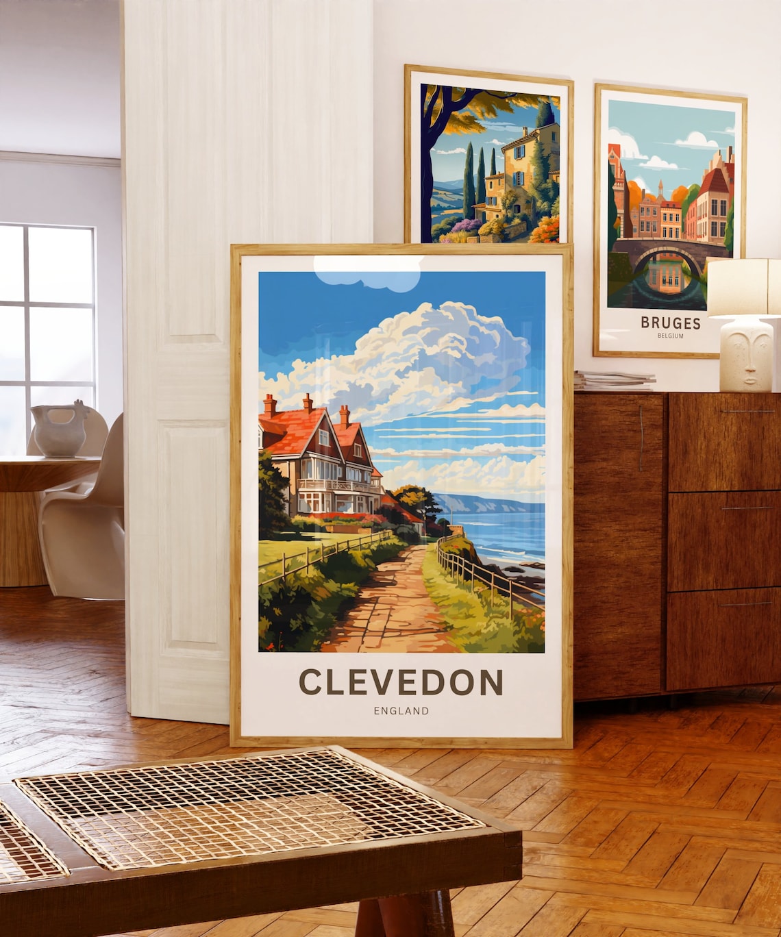 Clevedon England Seaside Village Coastal Path Vintage Travel Poster - Image 5