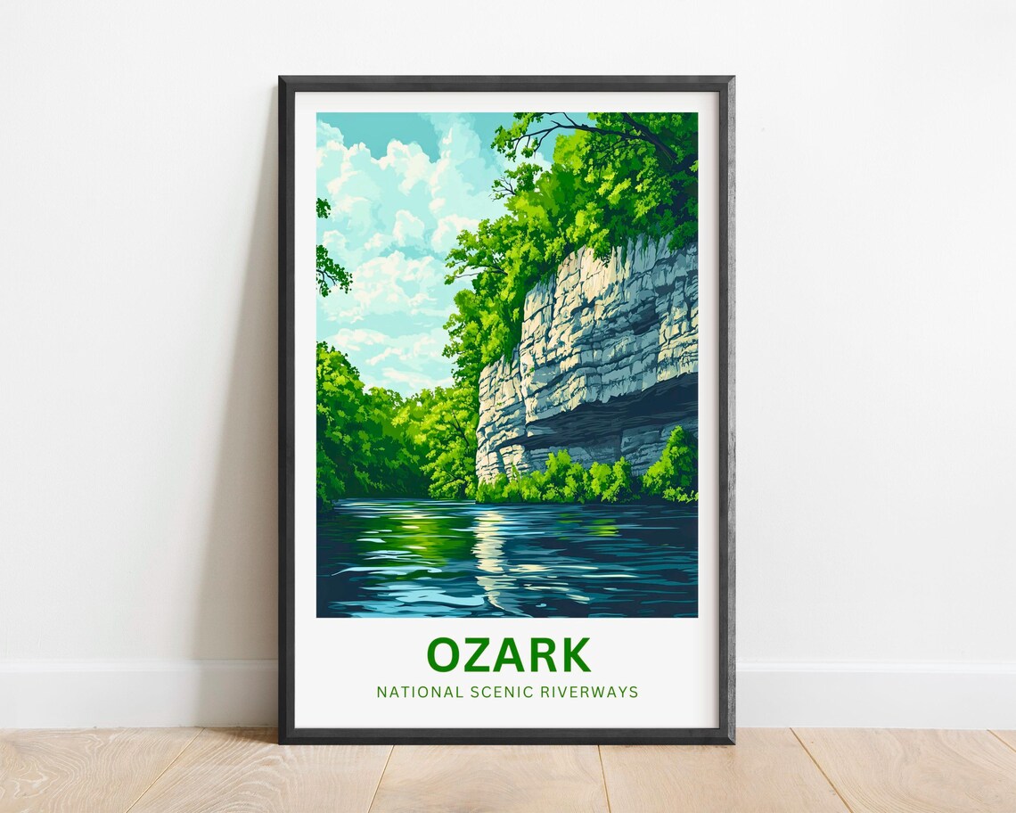 Ozark National Scenic Riverways Travel Poster, Missouri