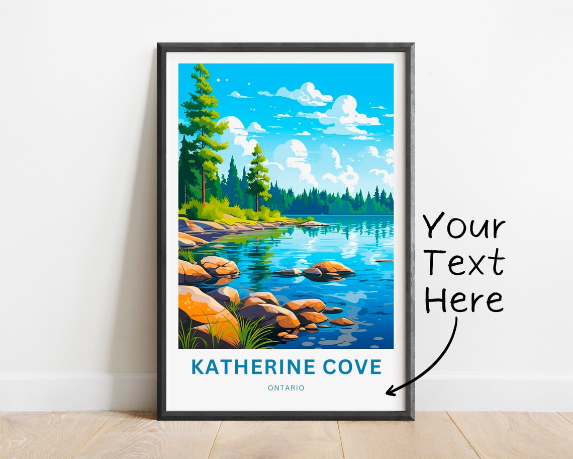 Personalized Katherine Cove Ontario Rocky Lakeshore Travel Poster