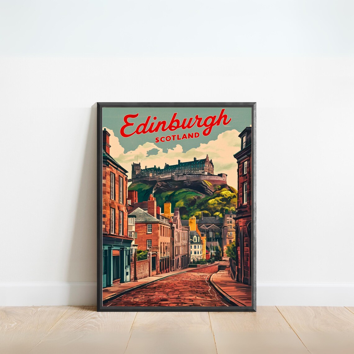 Edinburgh Vintage Travel Poster Wall Art Print