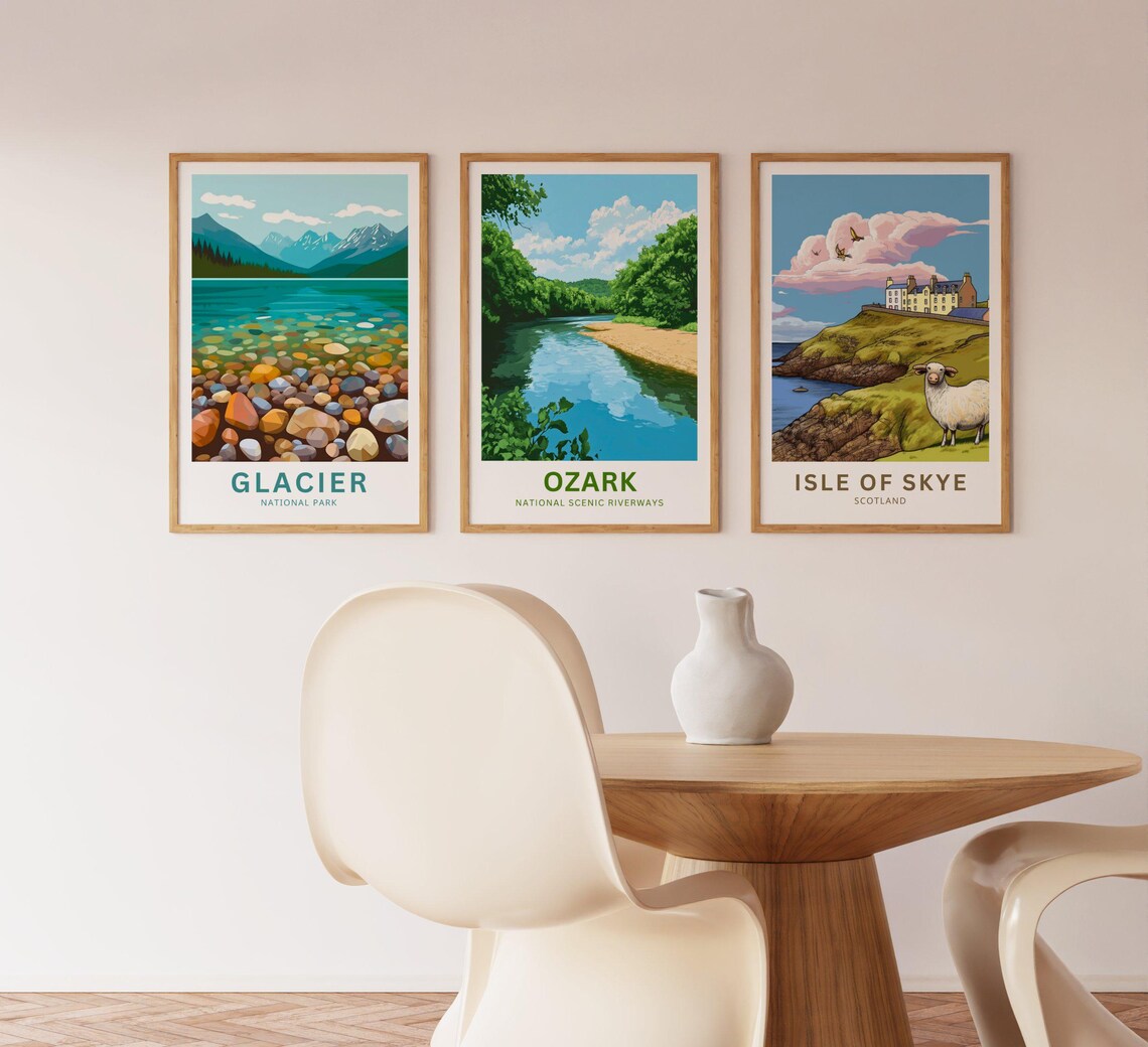 Ozark National Scenic Riverways Missouri Vintage Travel Poster - Image 5