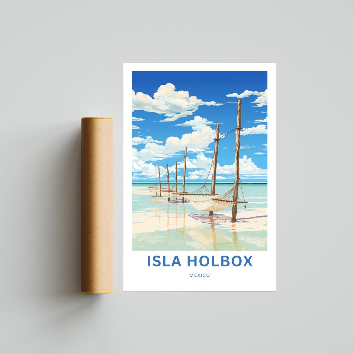 Isla Holbox Travel Print Isla Holbox Poster Mexico Wall Art Framed Present Gift Mexico Present - Image 4