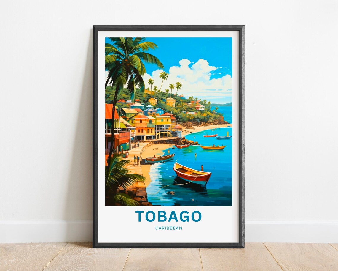 Tobago Travel Poster, Caribbean Wall Art