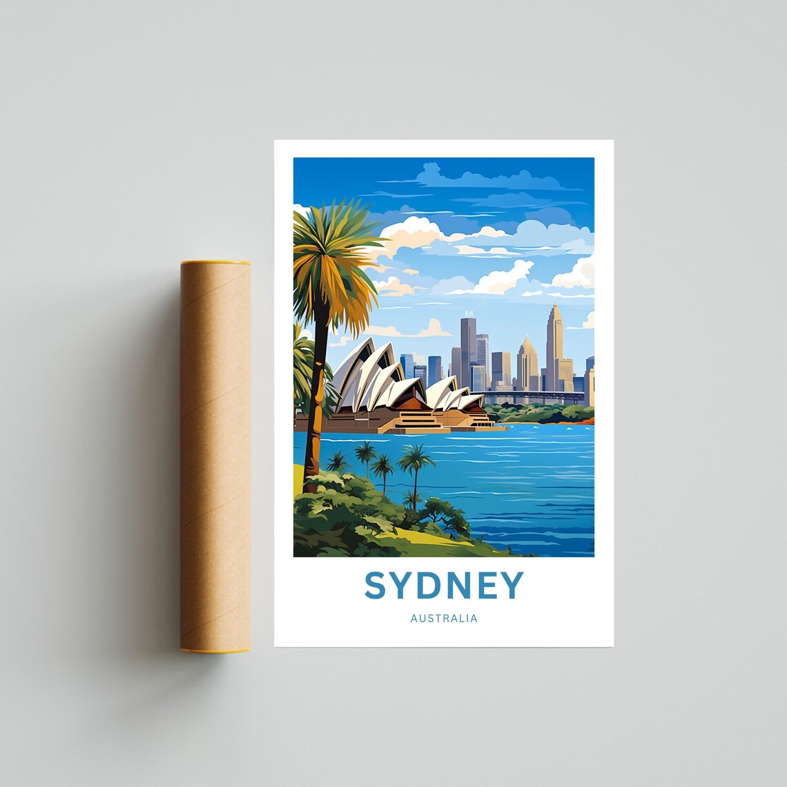 Sydney Australia Opera House Harbour City Skyline Travel Poster - Image 4