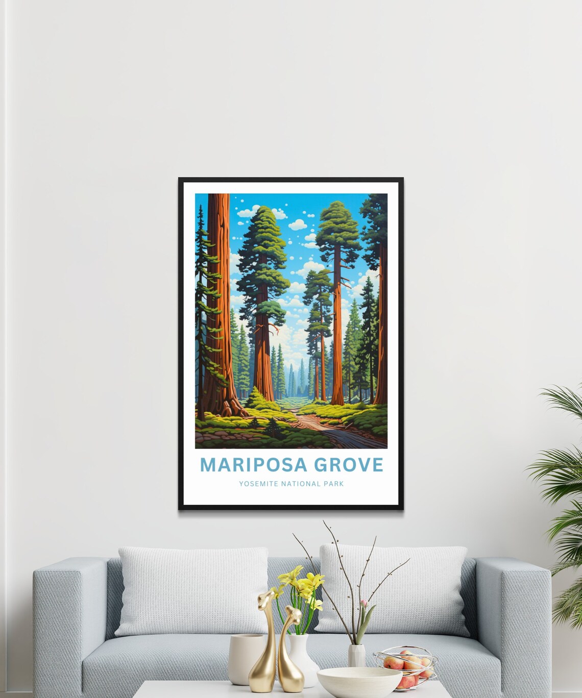 Mariposa Grove Yosemite National Park Giant Sequoia Forest Travel Poster - Image 3