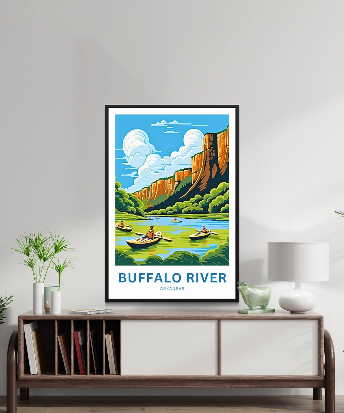 Personalized Buffalo River Travel Print Buffalo River Poster Arkansas Wall Art Framed Present Gift Arkansas Present - Image 2