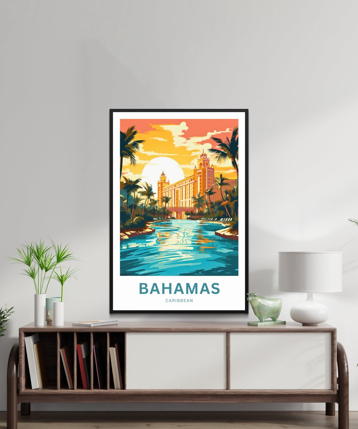 Bahamas Travel Print Bahamas Poster Caribbean Wall Art Framed Present Gift Caribbean Present - Image 2