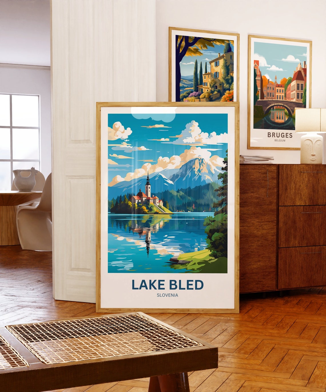 Lake Bled Slovenia Island Church Mountains Personalized Travel Poster - Image 5