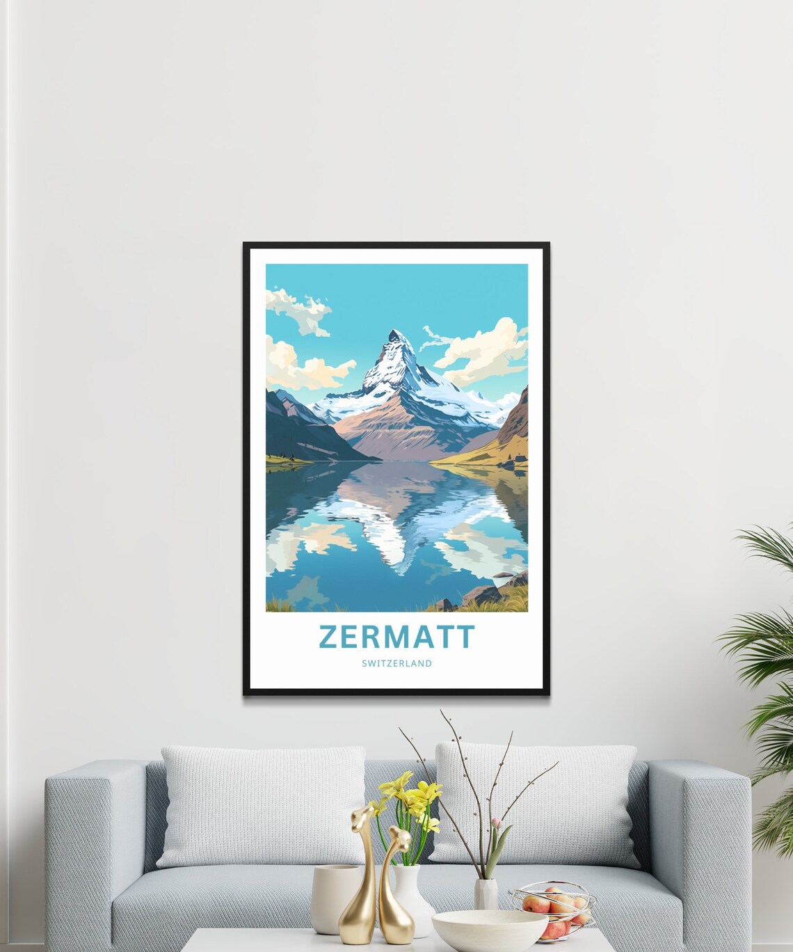 Zermatt Travel Poster, Switzerland Present Gift - Image 3