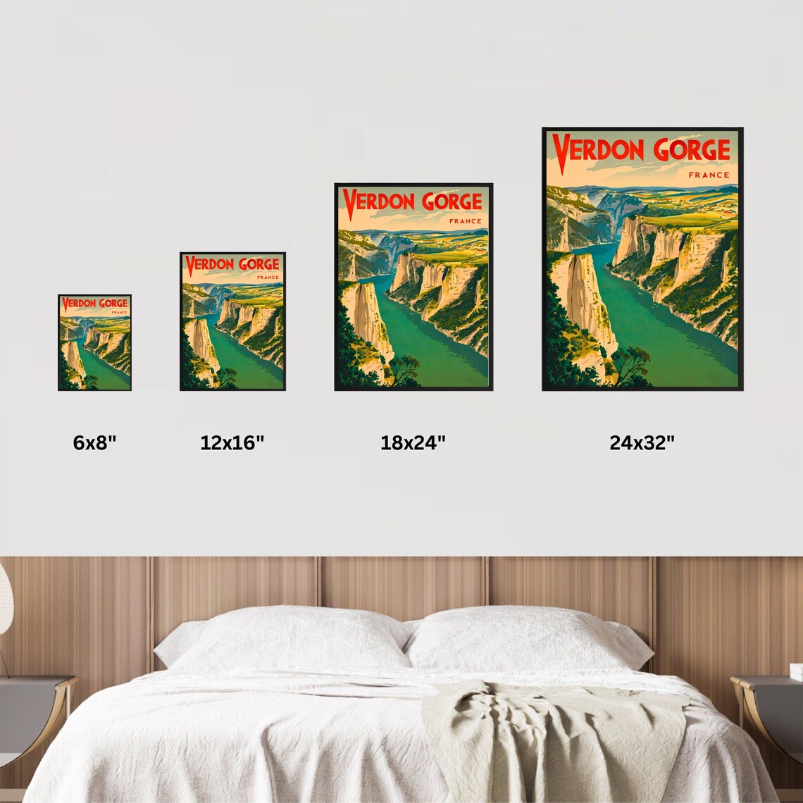 Verdon Gorge France Vintage Travel Style Canyon Overlook Poster - Image 4