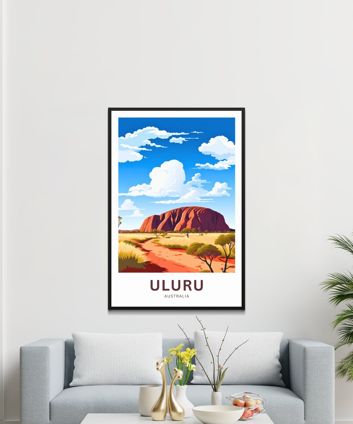 Uluru Ayers Rock Australia Outback Sunset Vintage Travel Poster - Image 3