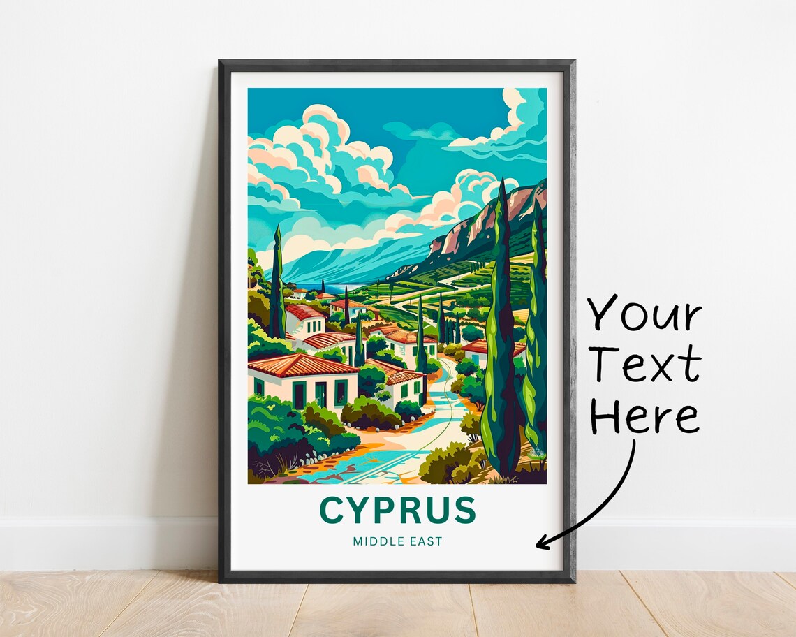 Cyprus Travel Poster, Middle East Wall Art - Image 4