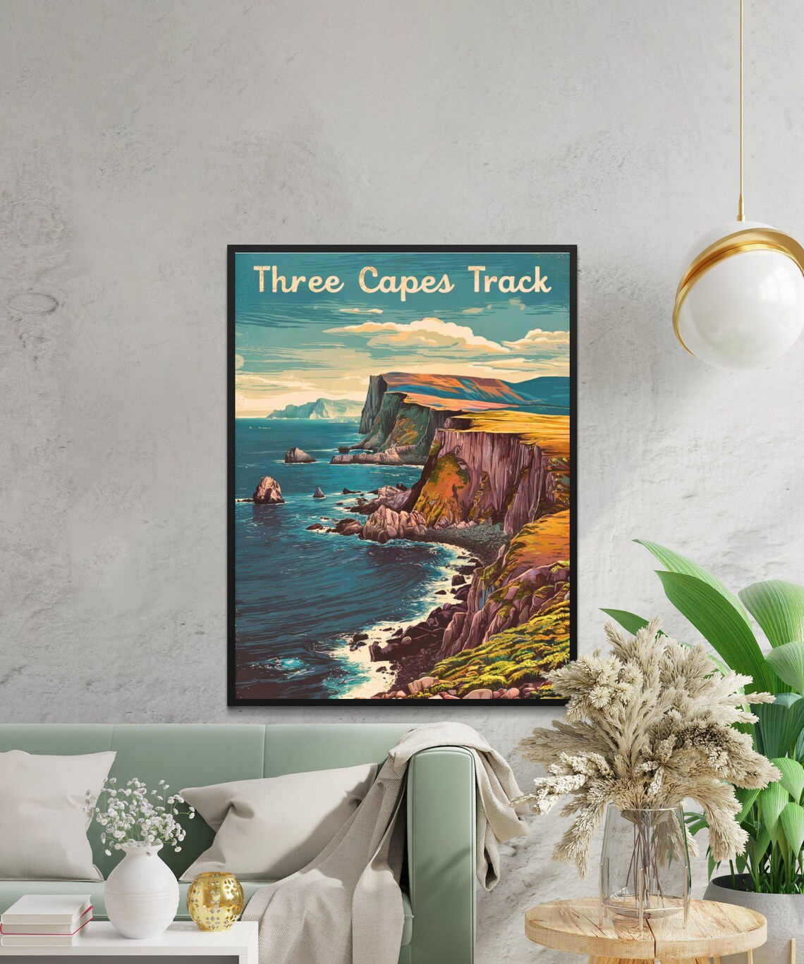Three Capes Track Tasmania Rugged Coastline Vintage Travel Poster - Image 4