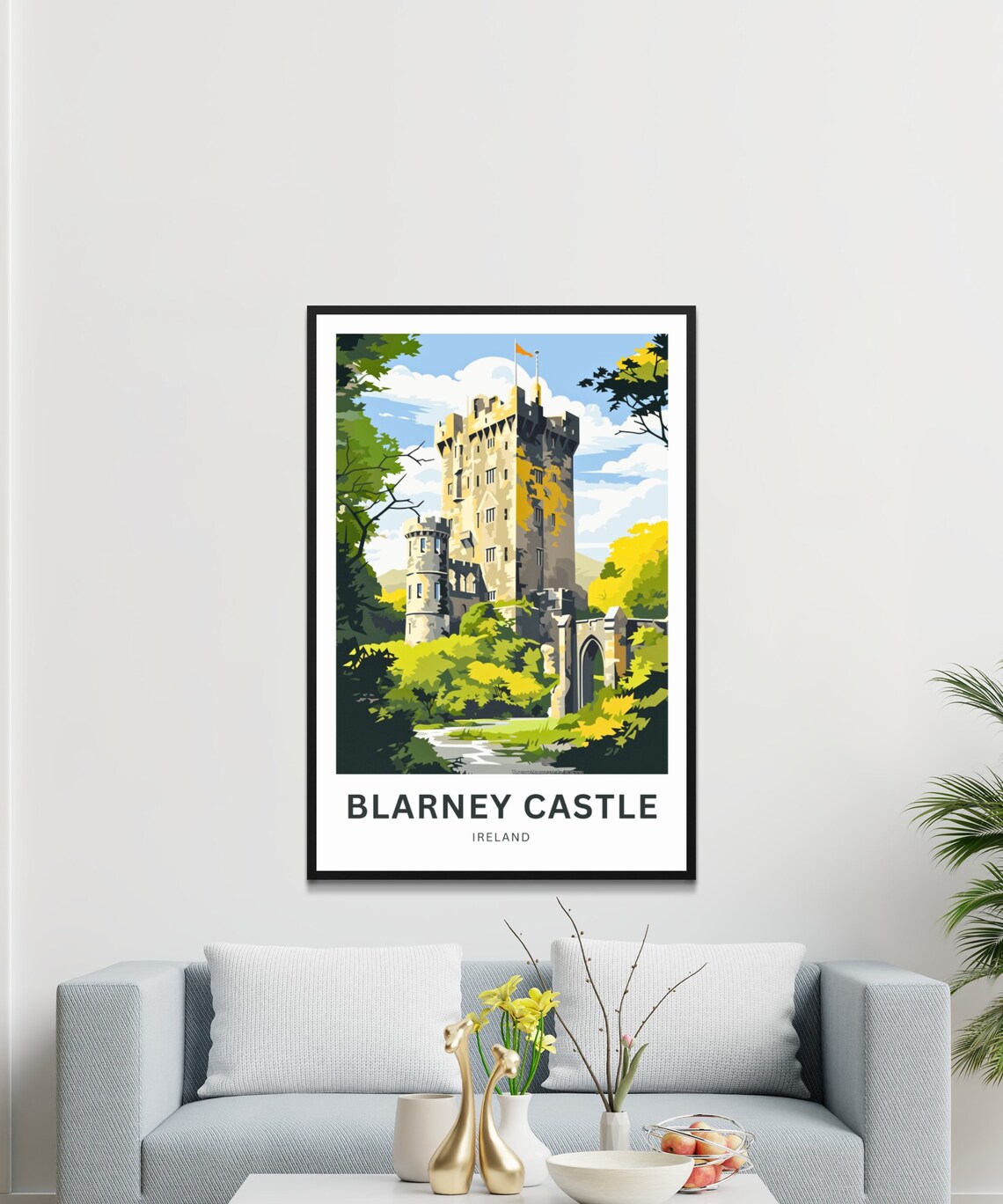 Personalized Blarney Castle Travel Poster, Ireland Wall Art - Image 3