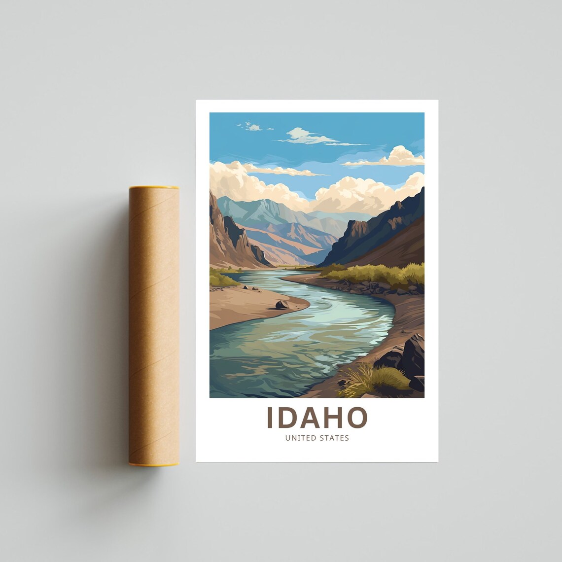 Personalized Idaho Travel Poster, United States Wall Art - Image 4