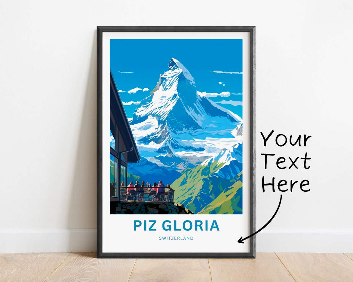Personalized Piz Gloria Switzerland Alpine Peak Travel Poster