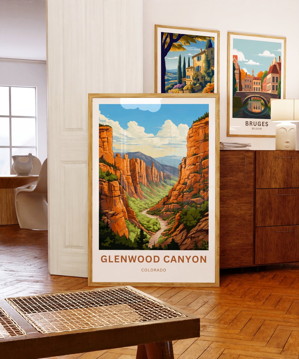 Glenwood Canyon Colorado Towering Spires Winding Road Travel Poster - Image 5