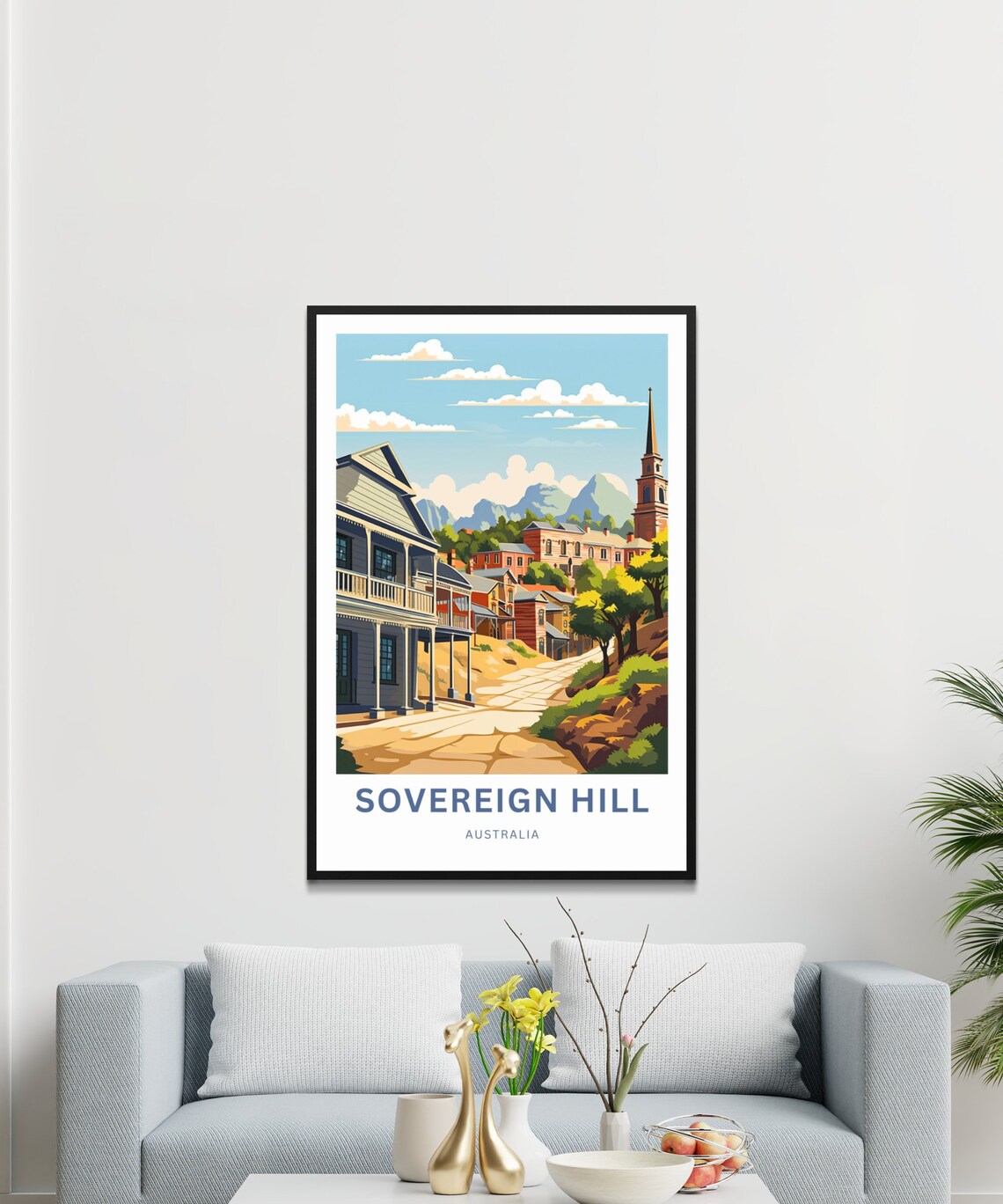 Sovereign Hill Australia Gold Rush Town Custom Travel Poster - Image 3