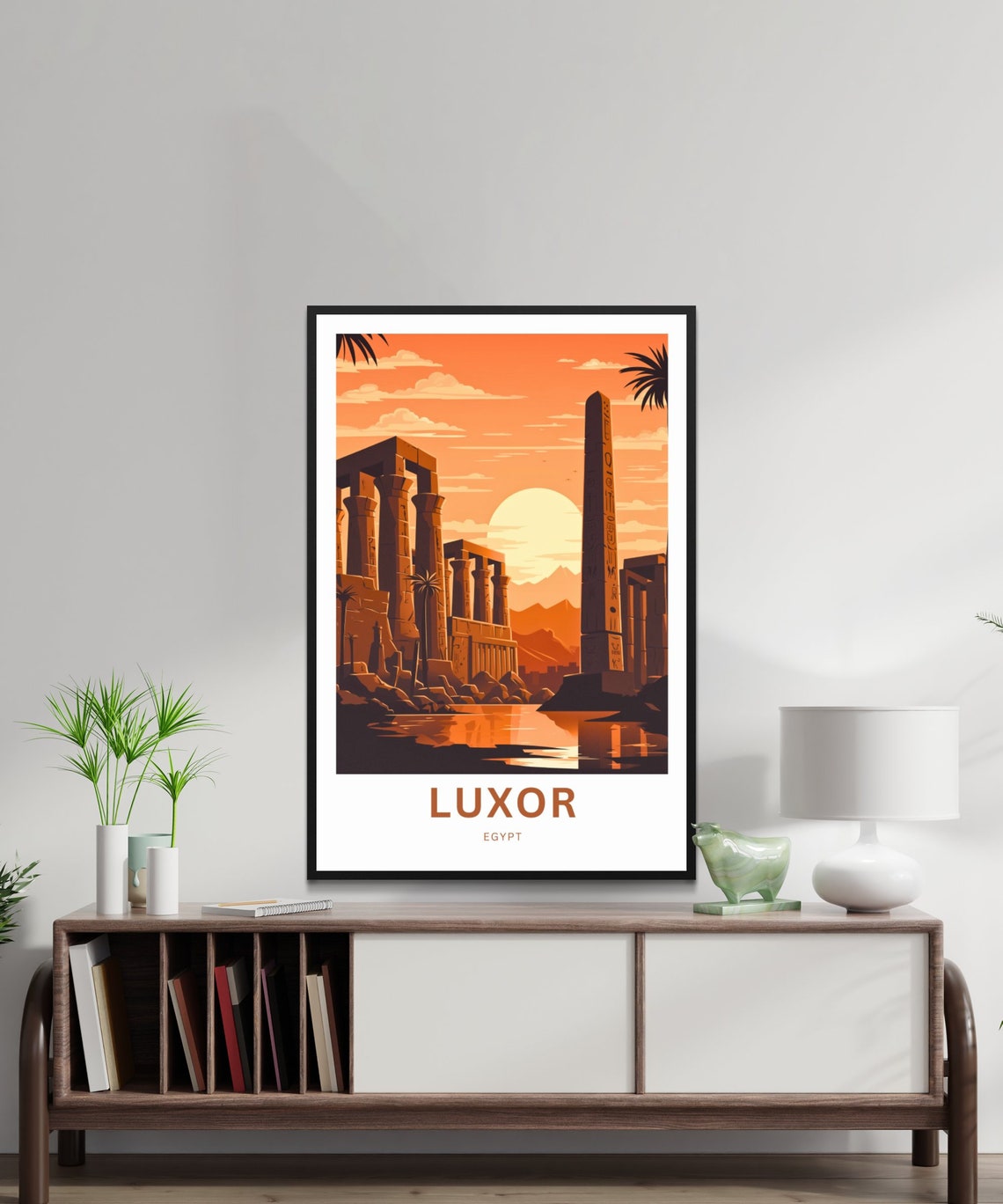 Luxor Egypt Temple Columns and Obelisk Reflecting at Sunset Poster - Image 2