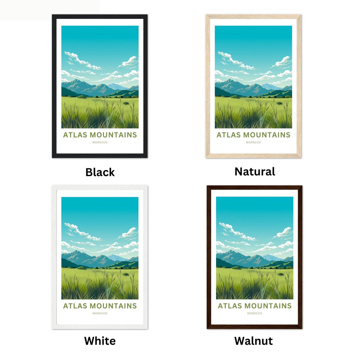 Atlas Mountains Morocco Personalized Alpine Meadow Valley Poster - Image 2
