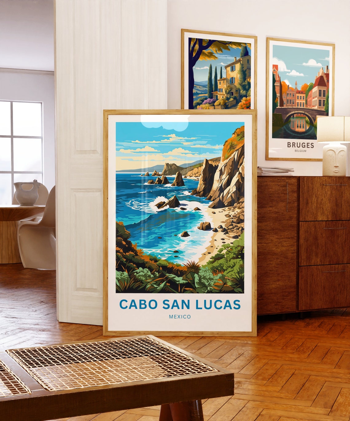 Cabo San Lucas Travel Print Cabo San Lucas Poster Mexico Wall Art Framed Present Gift Baja California Peninsula Present - Image 5