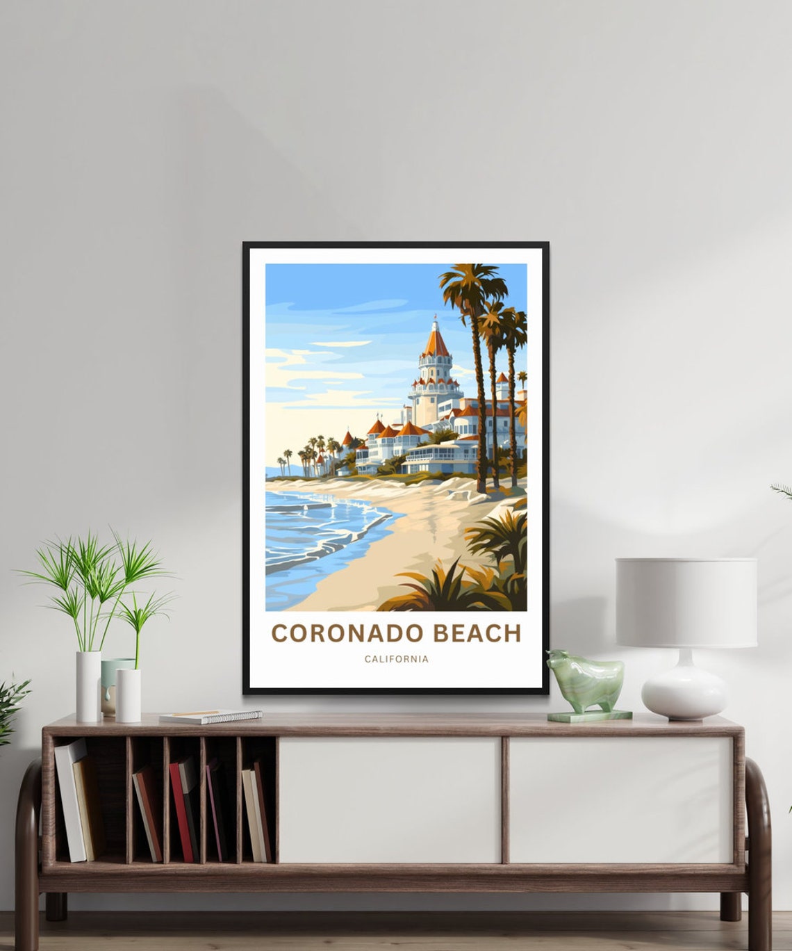 Personalized Coronado Beach California Resort Custom Travel Poster - Image 2