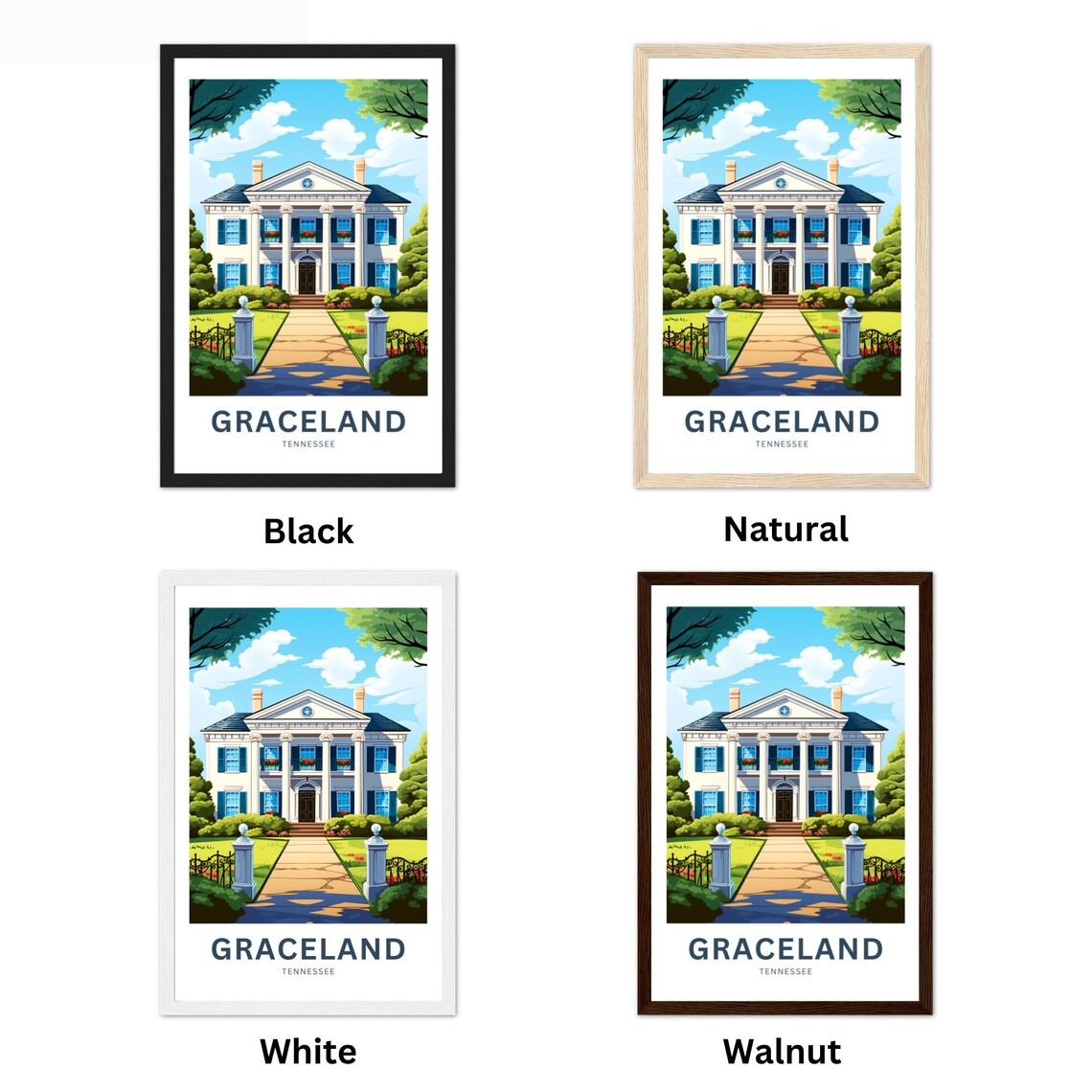Graceland Travel Poster, Tennessee Wall Art - Image 2