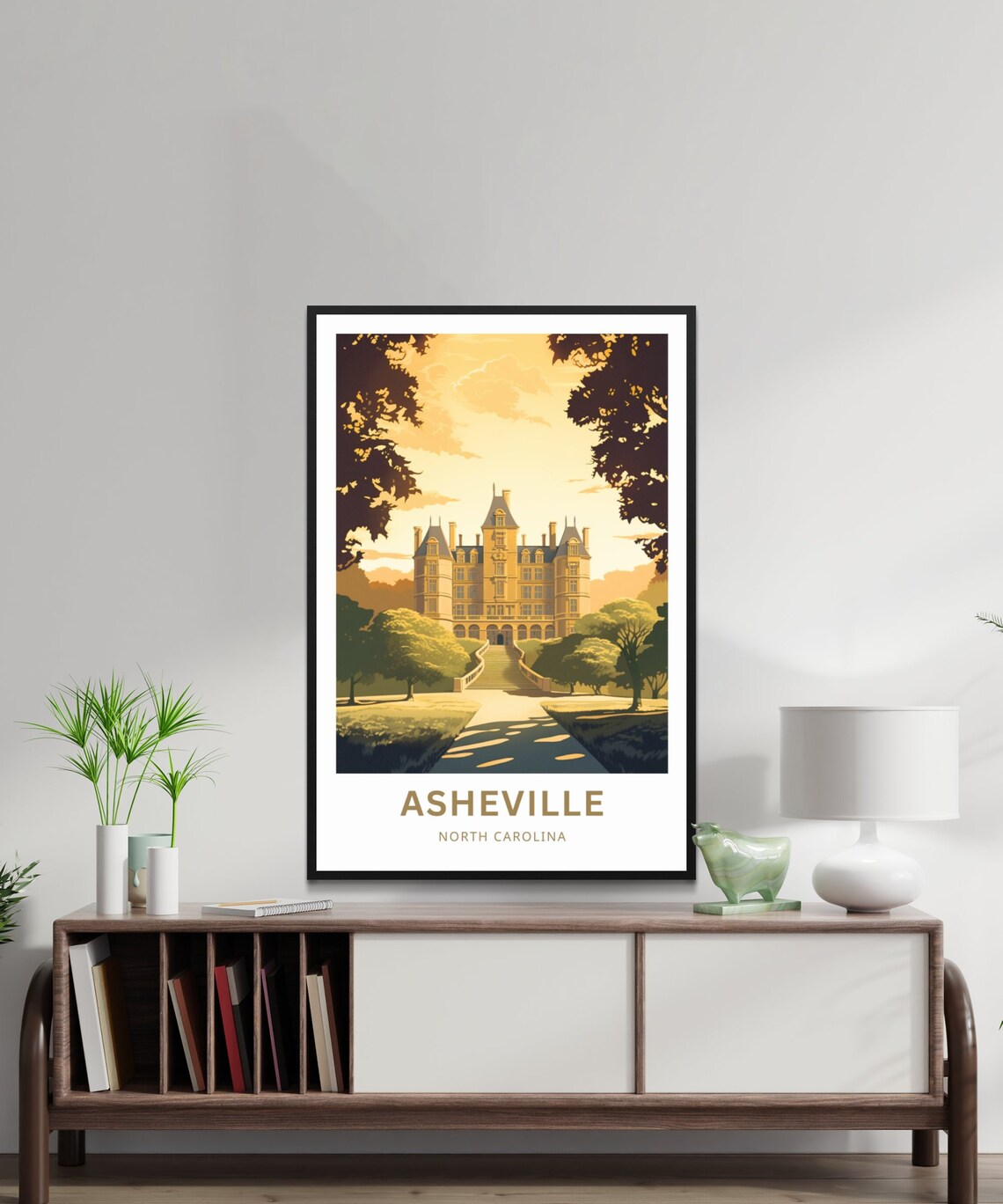 Asheville North Carolina Biltmore Estate Sunset Chateau Poster - Image 2