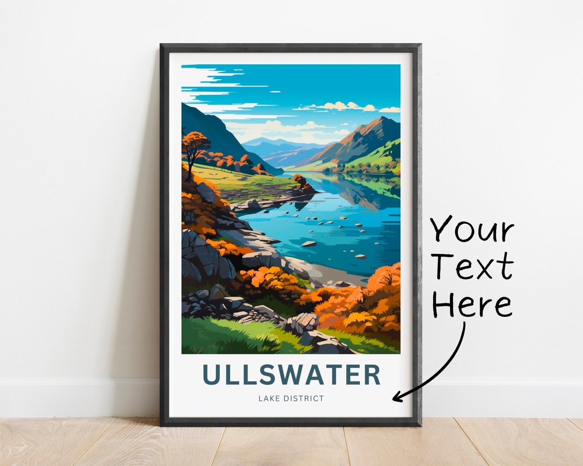 Personalized Ullswater Lake District Fell View Autumn Poster