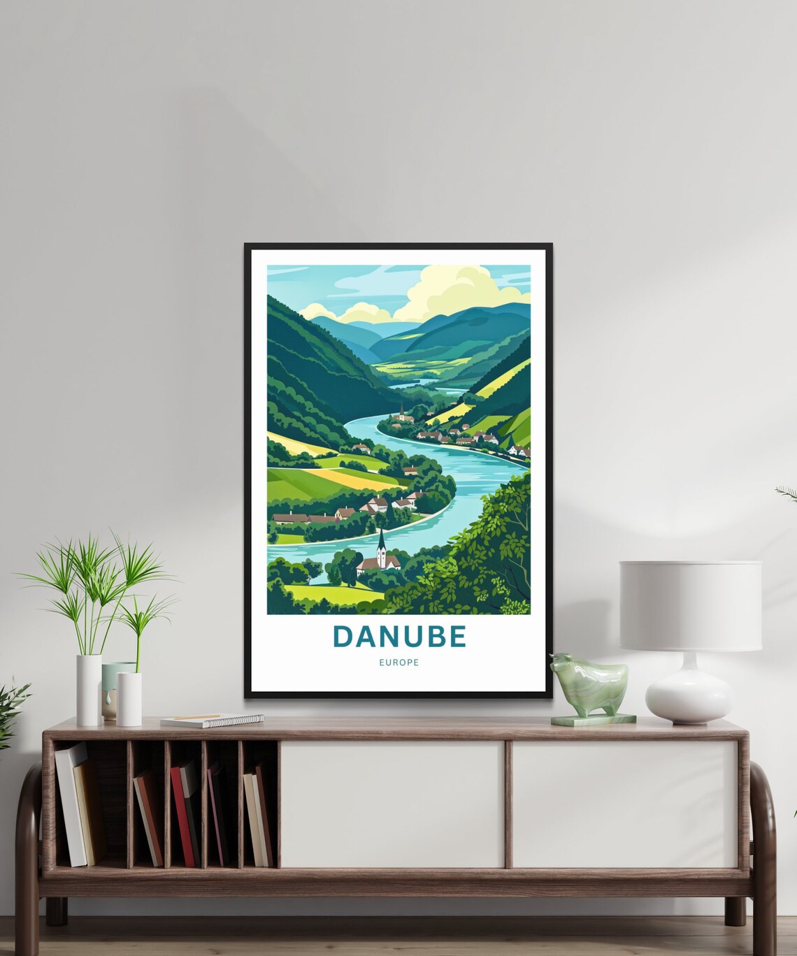Danube Travel Poster, Europe River Wall Art - Image 2