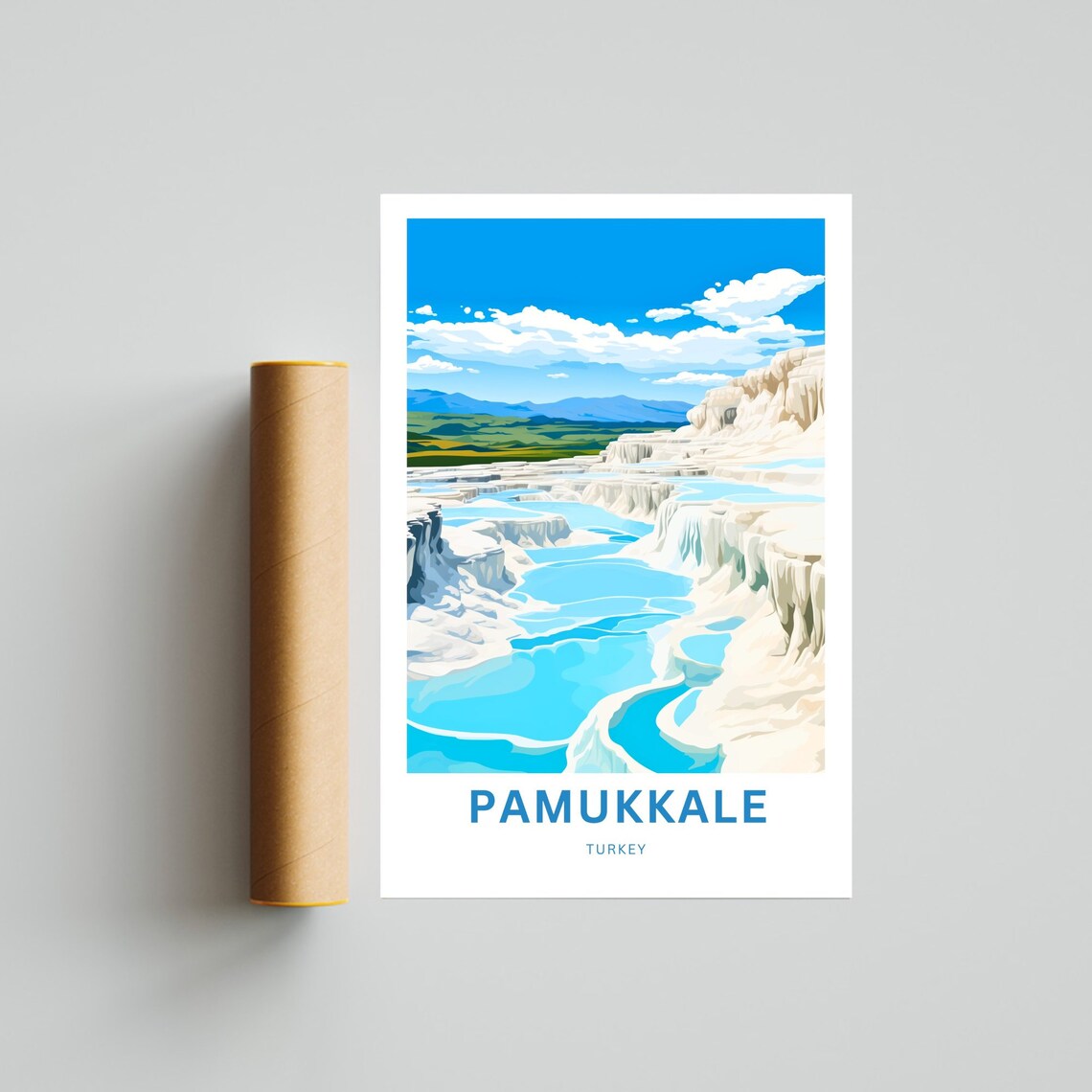 Pamukkale Travel Poster, Turkey Wall Art - Image 4
