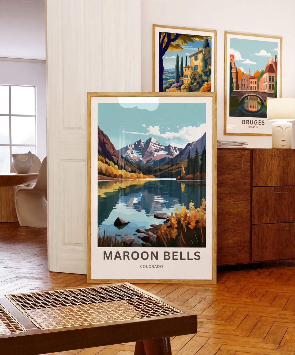 Personalized Maroon Bells Travel Poster, Colorado - Image 5