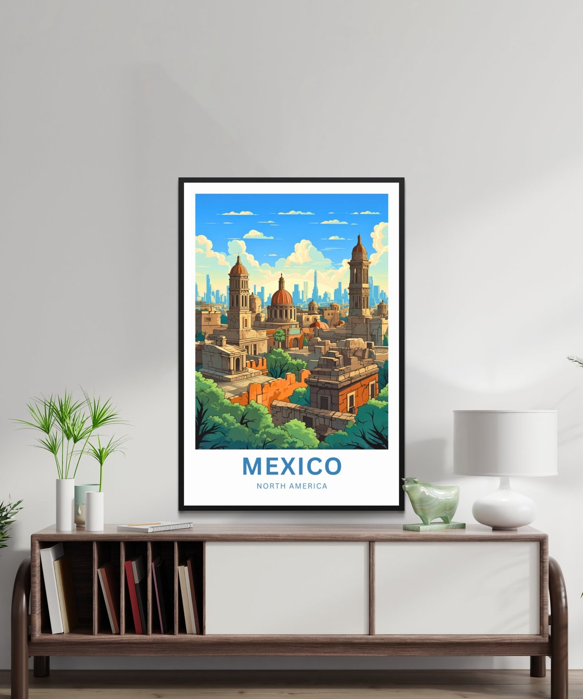 Mexico Travel Print Mexico Poster North America Wall Art Framed Present Gift North America Present - Image 3