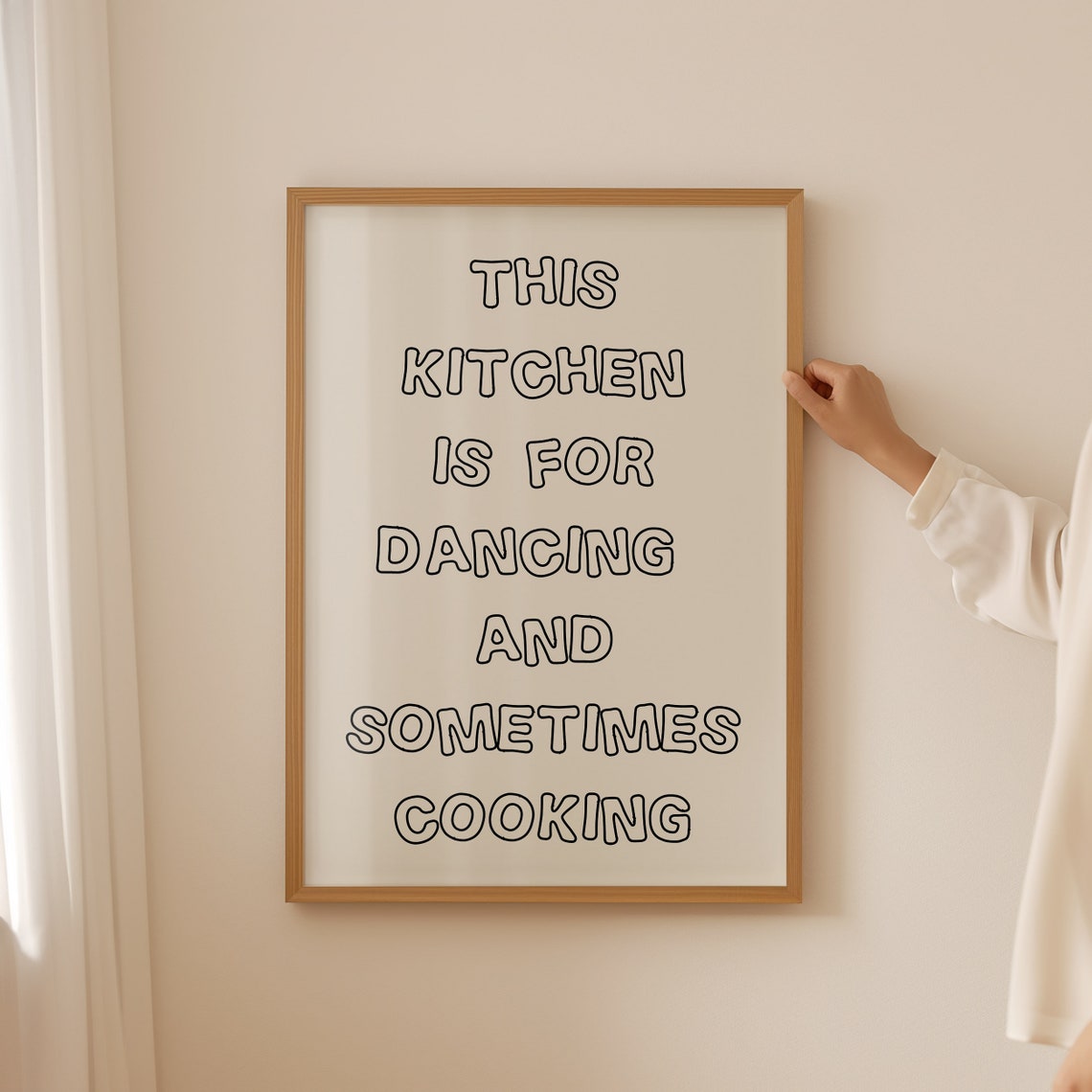 This Kitchen Is for Dancing and Sometimes Cooking Quote Poster - Image 2