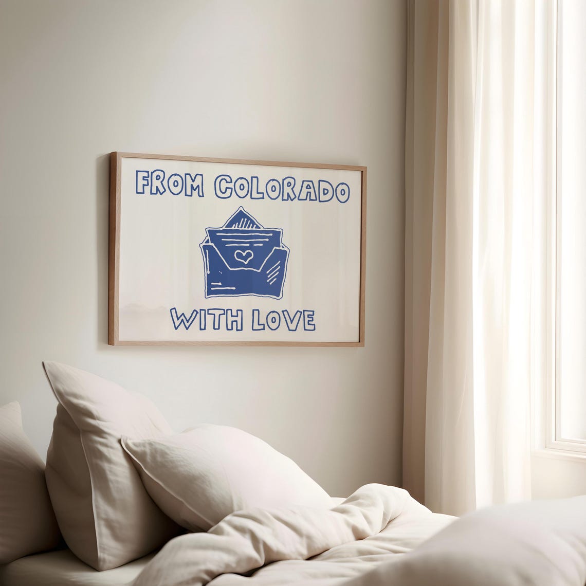 From Colorado With Love Open Envelope Blue State Pride Poster - Image 2