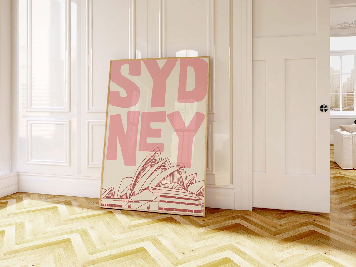 Sydney Vintage Travel Poster, Minimalist Wall Art - Image 2