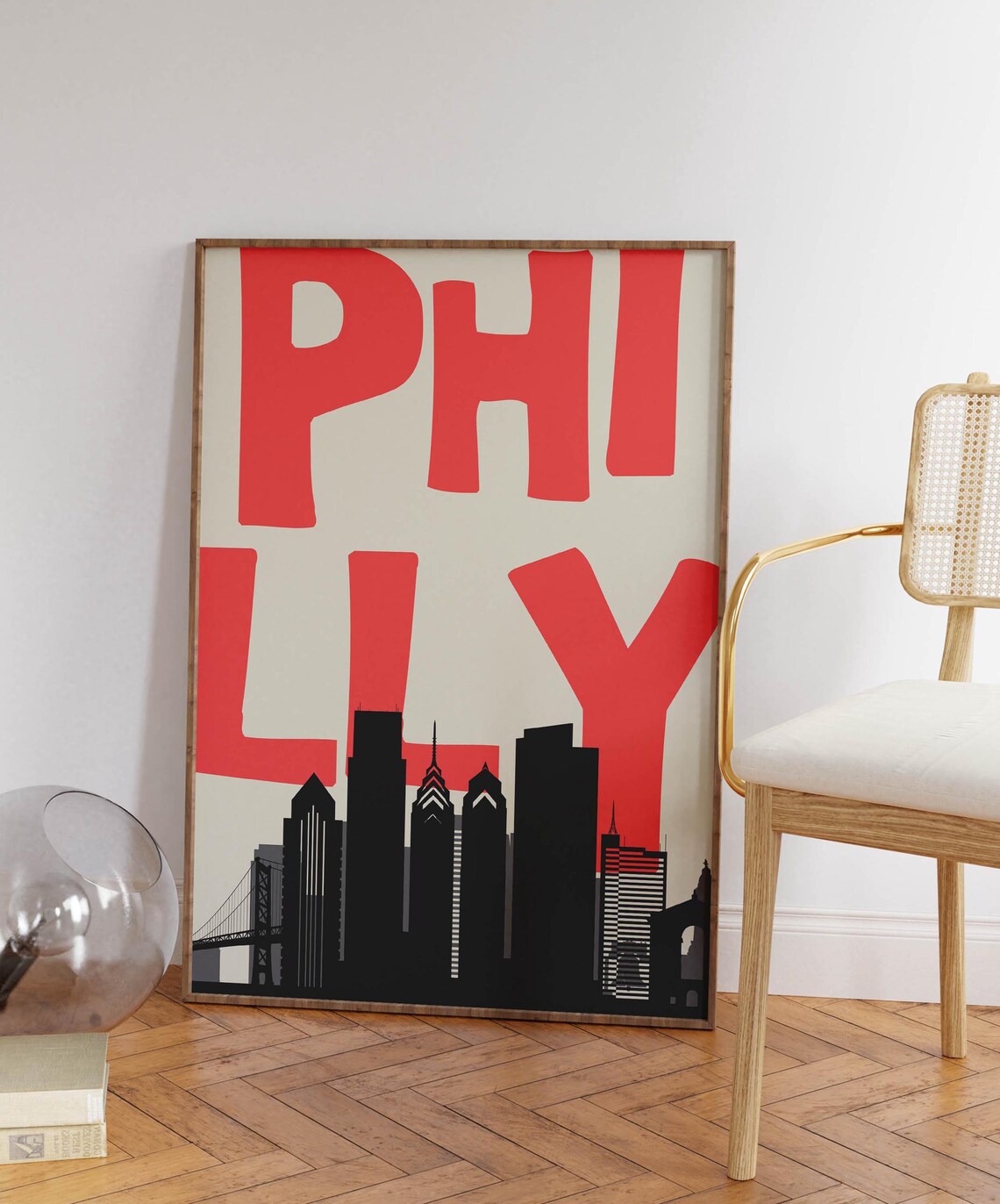 Philadelphia Vintage Travel Poster, Minimalist Art Print