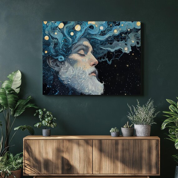 Merlin Wizard Gothic Fantasy Art Print