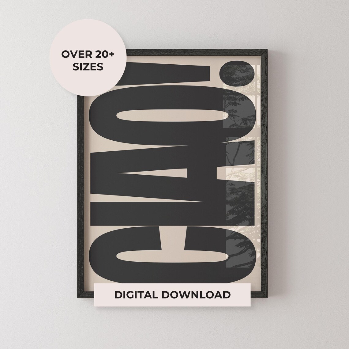 Ciao Italian Typography Poster, Minimal Travel Poster - Image 4