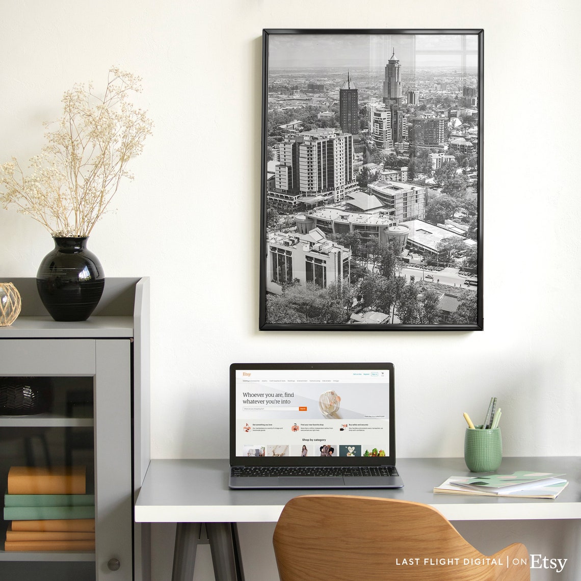 Kenya Print Nairobi Poster Cityscape Kenya Poster Nairobi Print Black And White Photography Africa Print African Art Kenya Art - Image 3