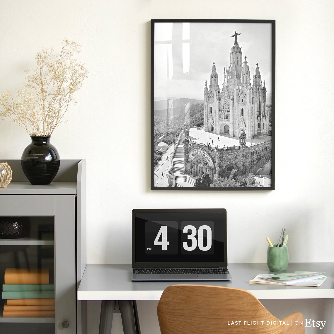 Barcelona Cathedral Travel Poster, Spain Cityscape - Image 3
