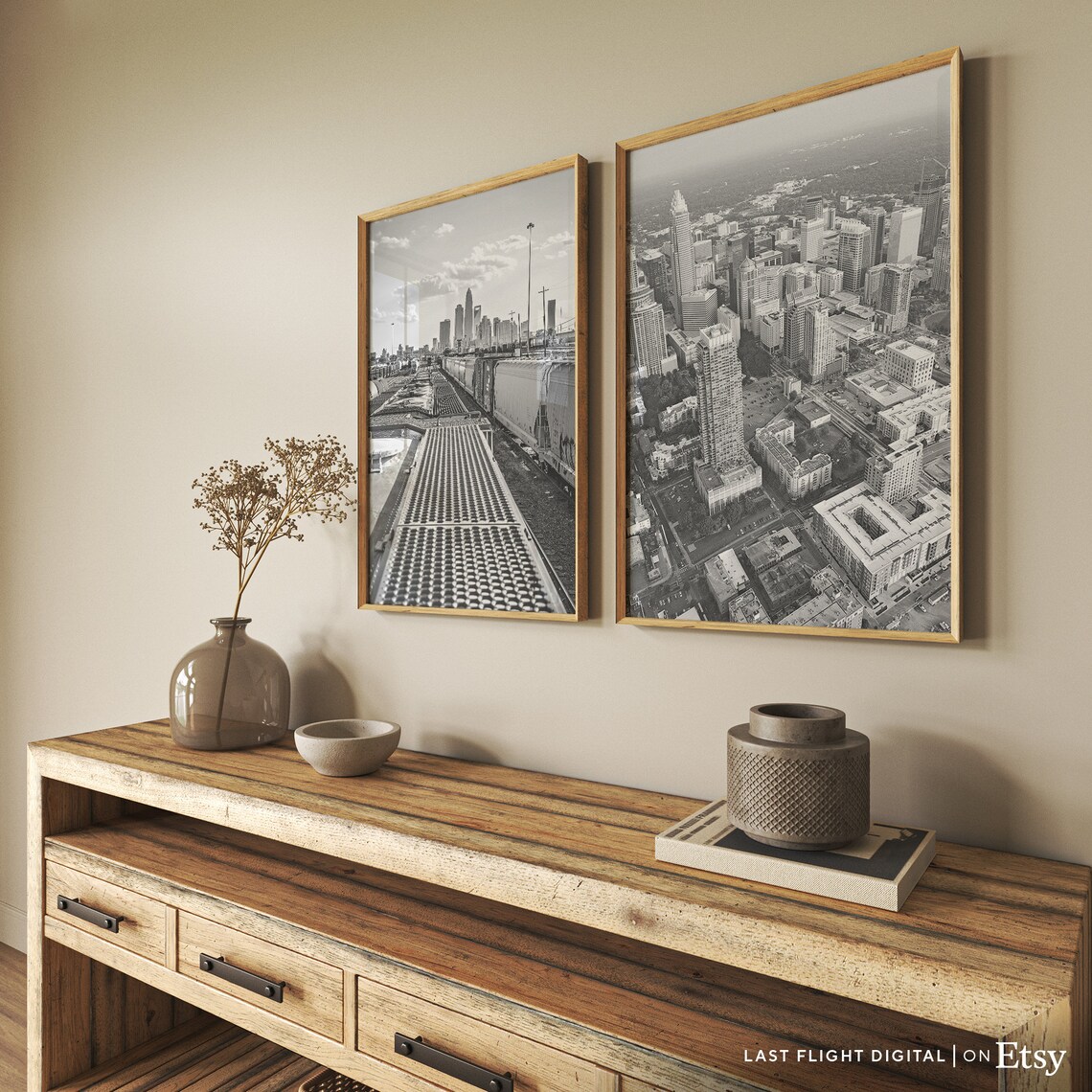 Charlotte, North Carolina Downtown Skyline Travel Poster - Image 4